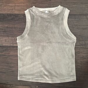 SKIMS VELOUR CREW NECK TANK small